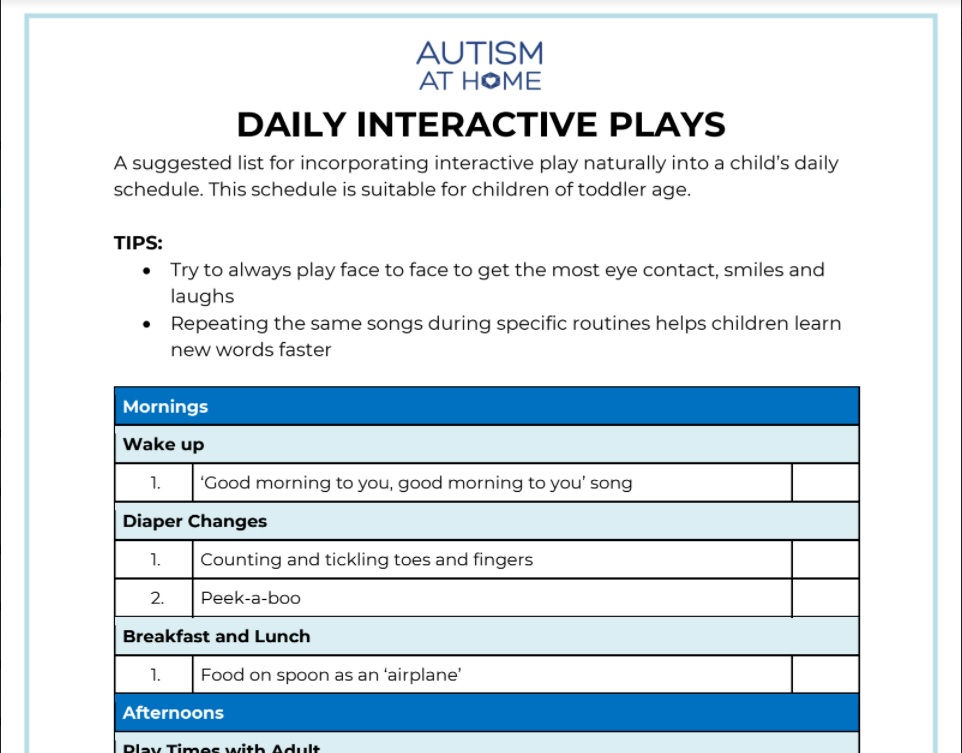 Interactive Play Autism at Home